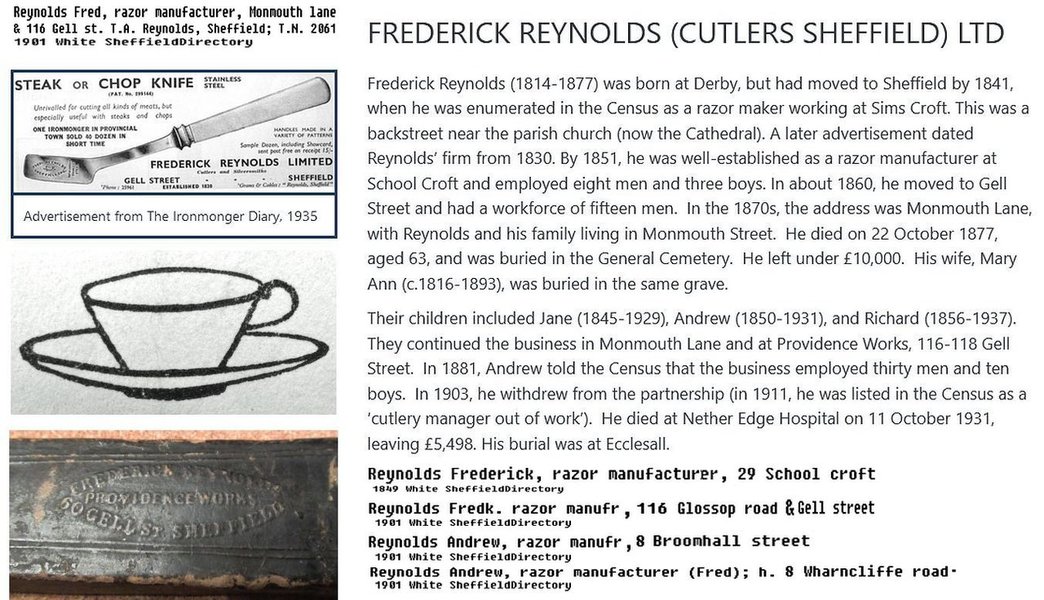 Reynolds,Frederick (1814-77) Sheffield,29SchoolCroft 1851, MonmouthLane,PROVIDENCE WORKS 1870s...jpg