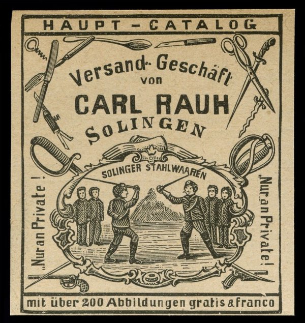 Rauh,Carl Solingen Versand von SolingerStahlwaren 1887.jpg
